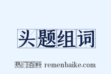 头题组词是什么意思的图片